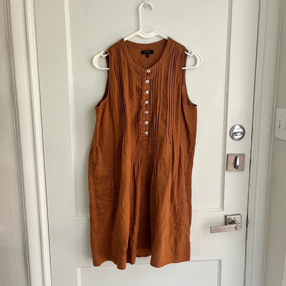 Sleeveless Mini Dress in Rust